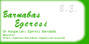 barnabas egeresi business card